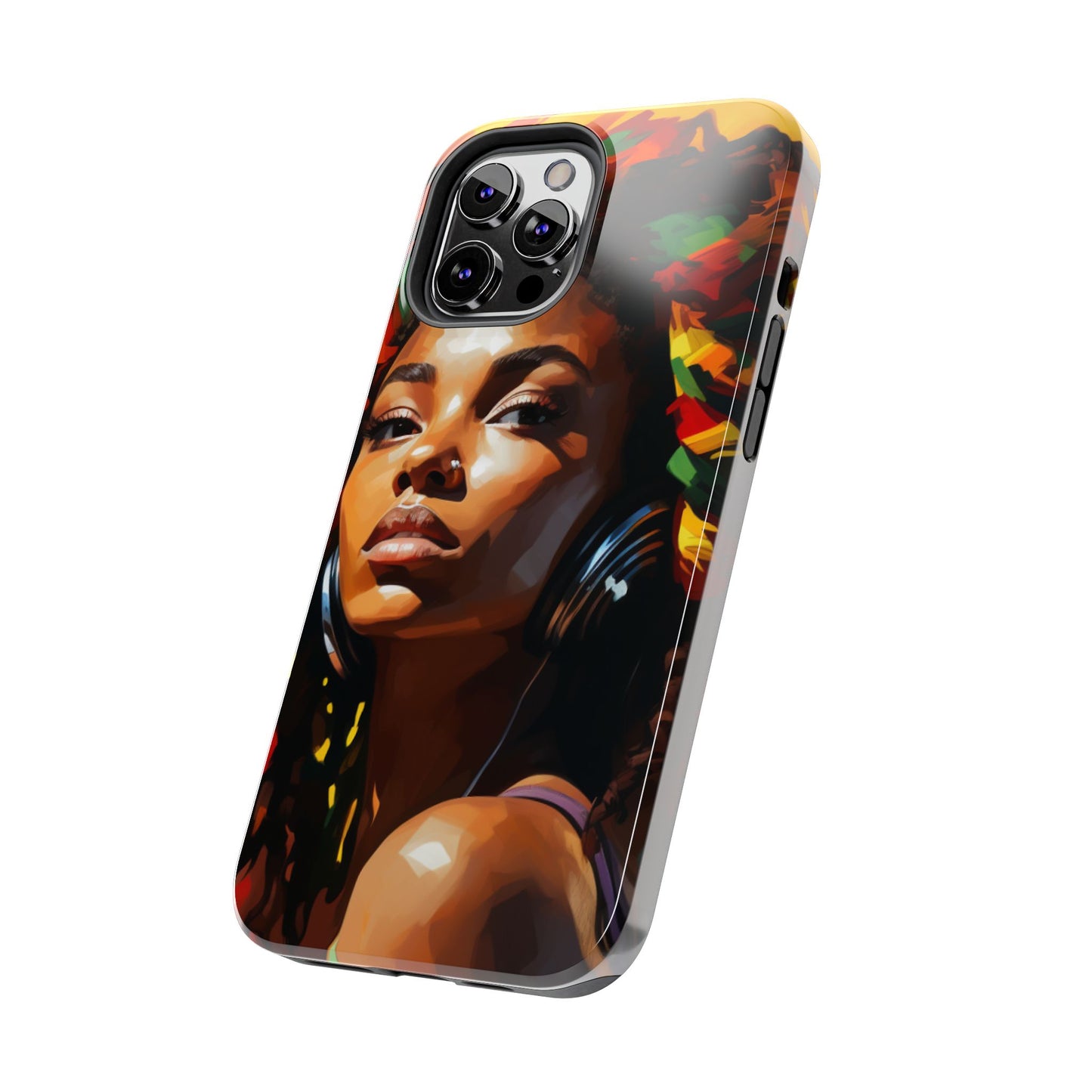 Beautiful Black Rasta Diva Tough Phone Case