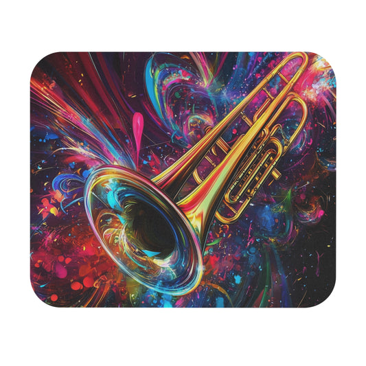 Colorful Jazzy Trombone Mouse Pad (Rectangle)