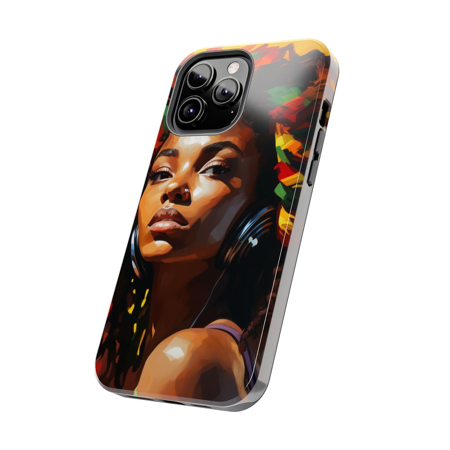 Beautiful Black Rasta Diva Tough Phone Case