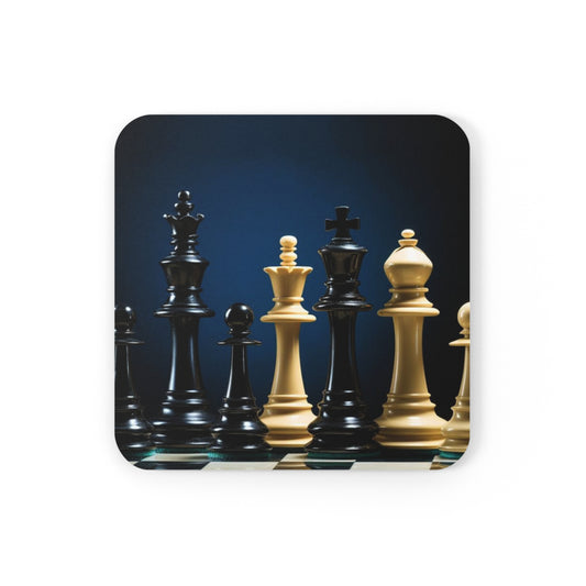 Chess Corkwood Coaster Set of 4