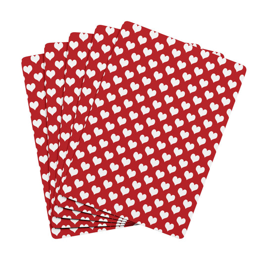 Lovely Hearts Poker Playing Cards - Stylish Design for Card Games