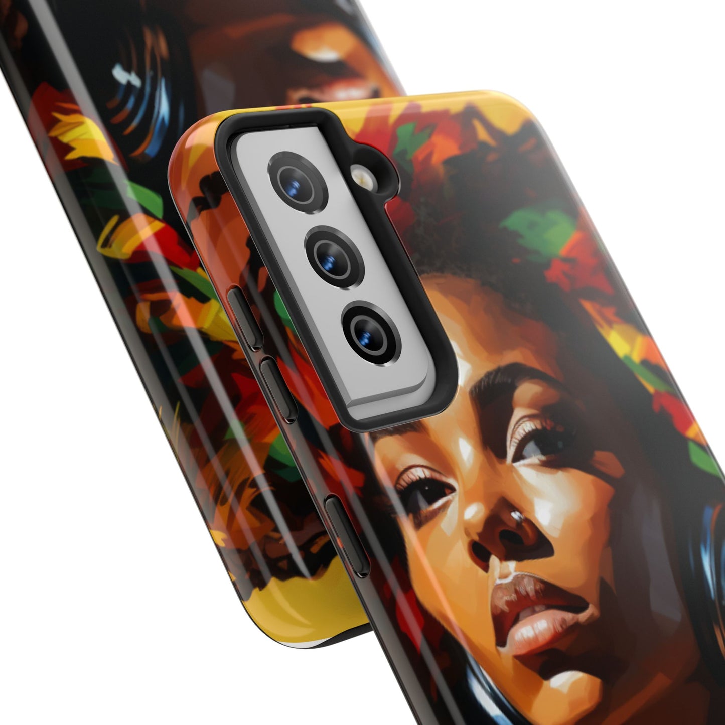 Beautiful Black Rasta Diva Tough Phone Case