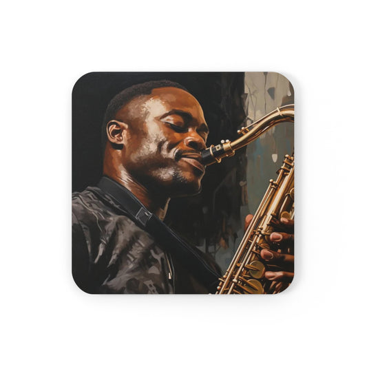 Sax and Soul Corkwood Coaster Set of 4