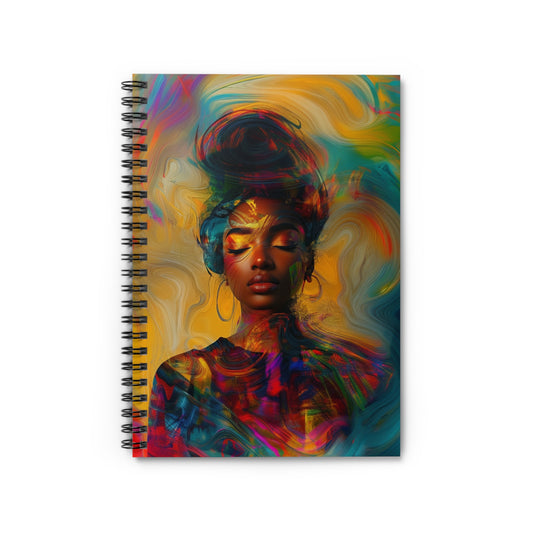 Natural Colorful Diva Spiral Notebook - Ruled Line