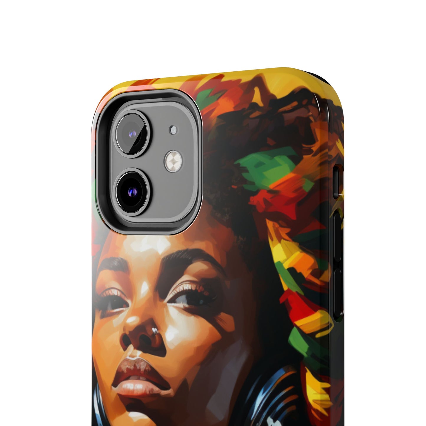 Beautiful Black Rasta Diva Tough Phone Case