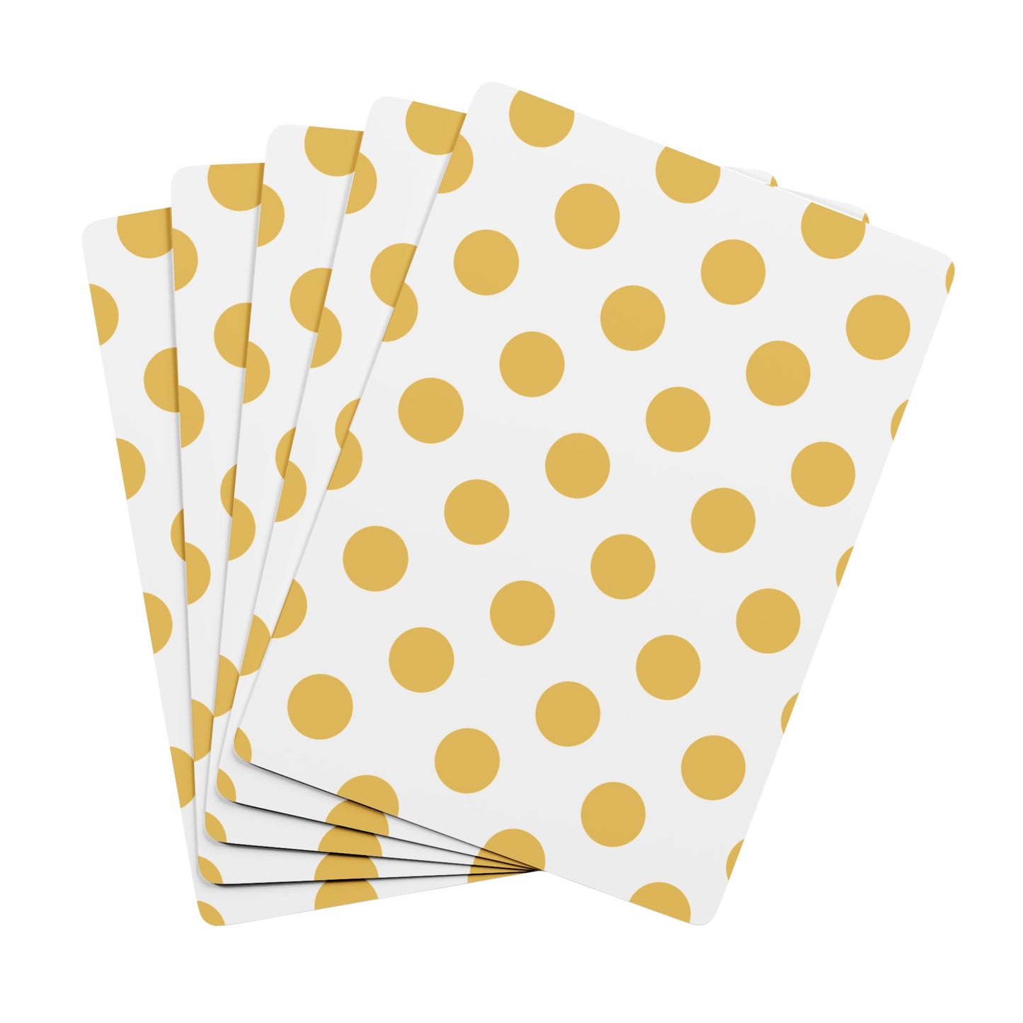 Gold Polka Dots Poker Playing Cards - Stylish Design for Card Games