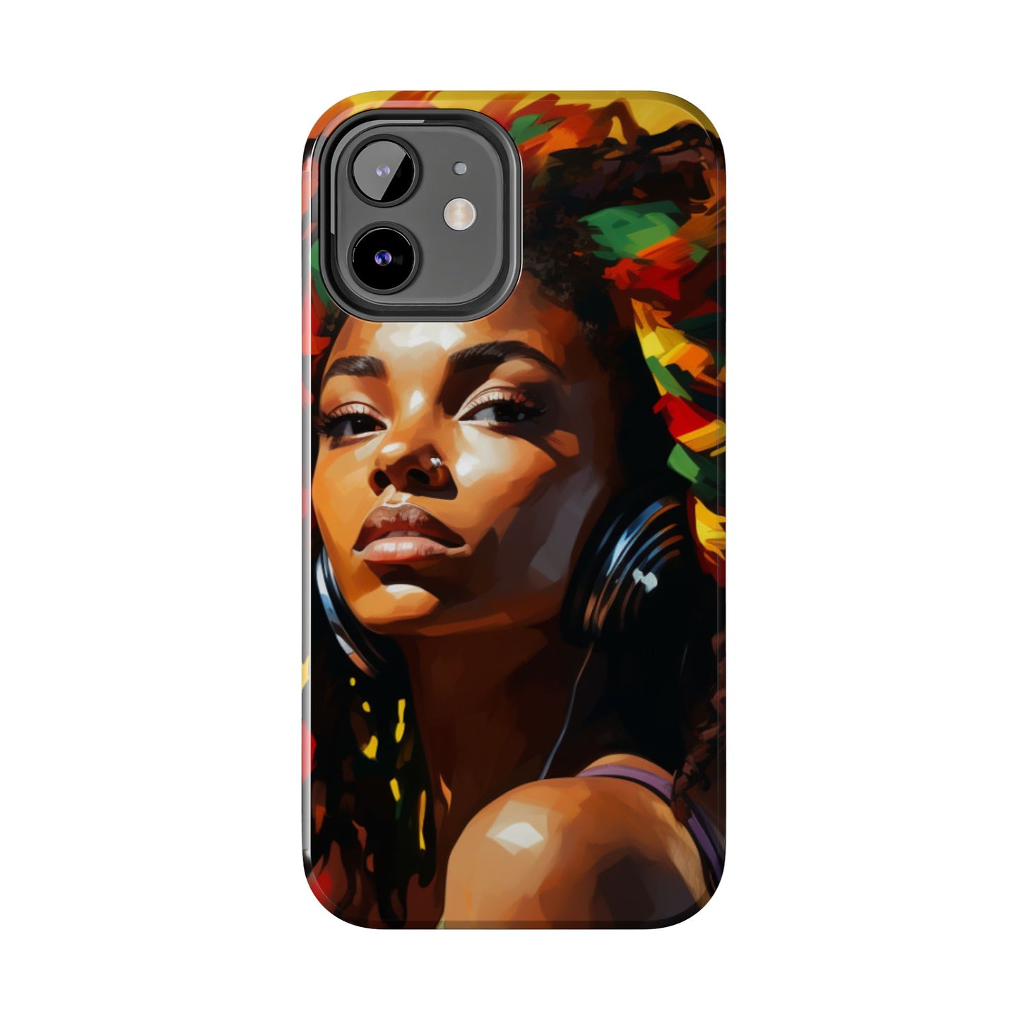 Beautiful Black Rasta Diva Tough Phone Case