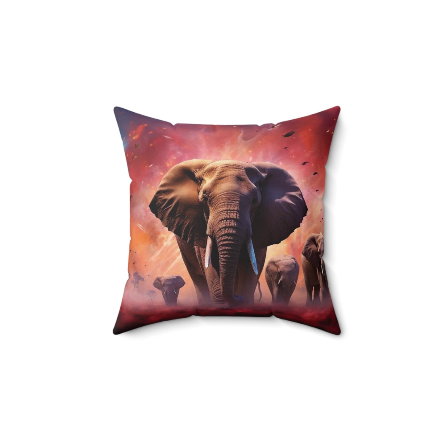 Elephant Parade Spun Polyester Square Pillow