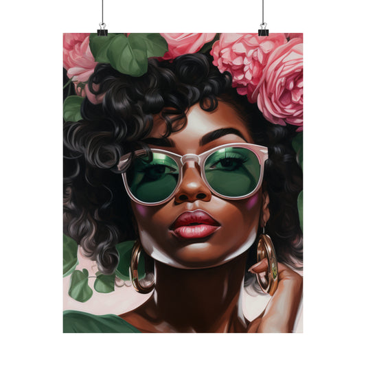 Beautiful Black Woman Vertical Poster - #3