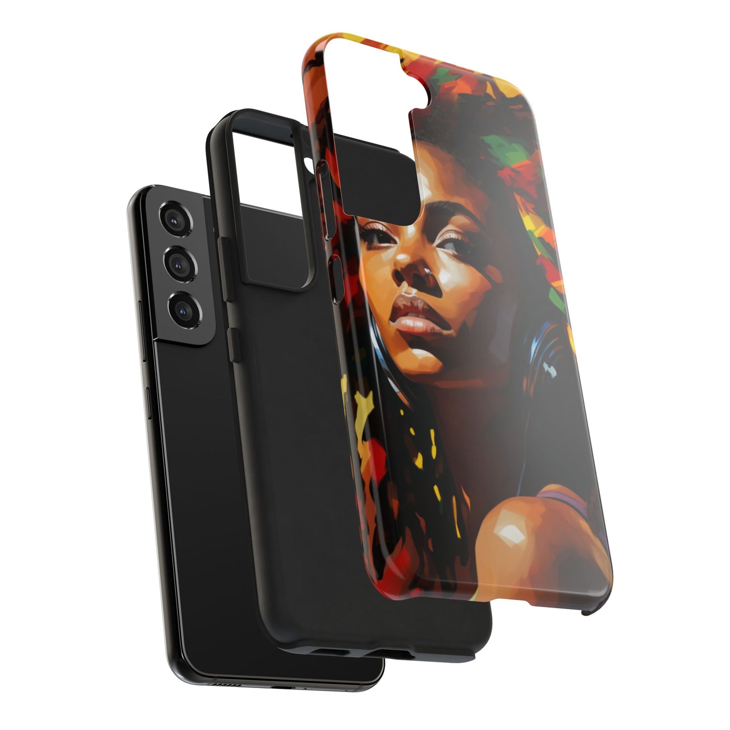 Beautiful Black Rasta Diva Tough Phone Case