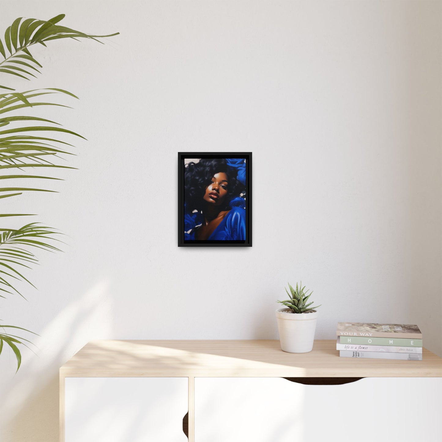 Indigo Expressions Canvas With Black Frame