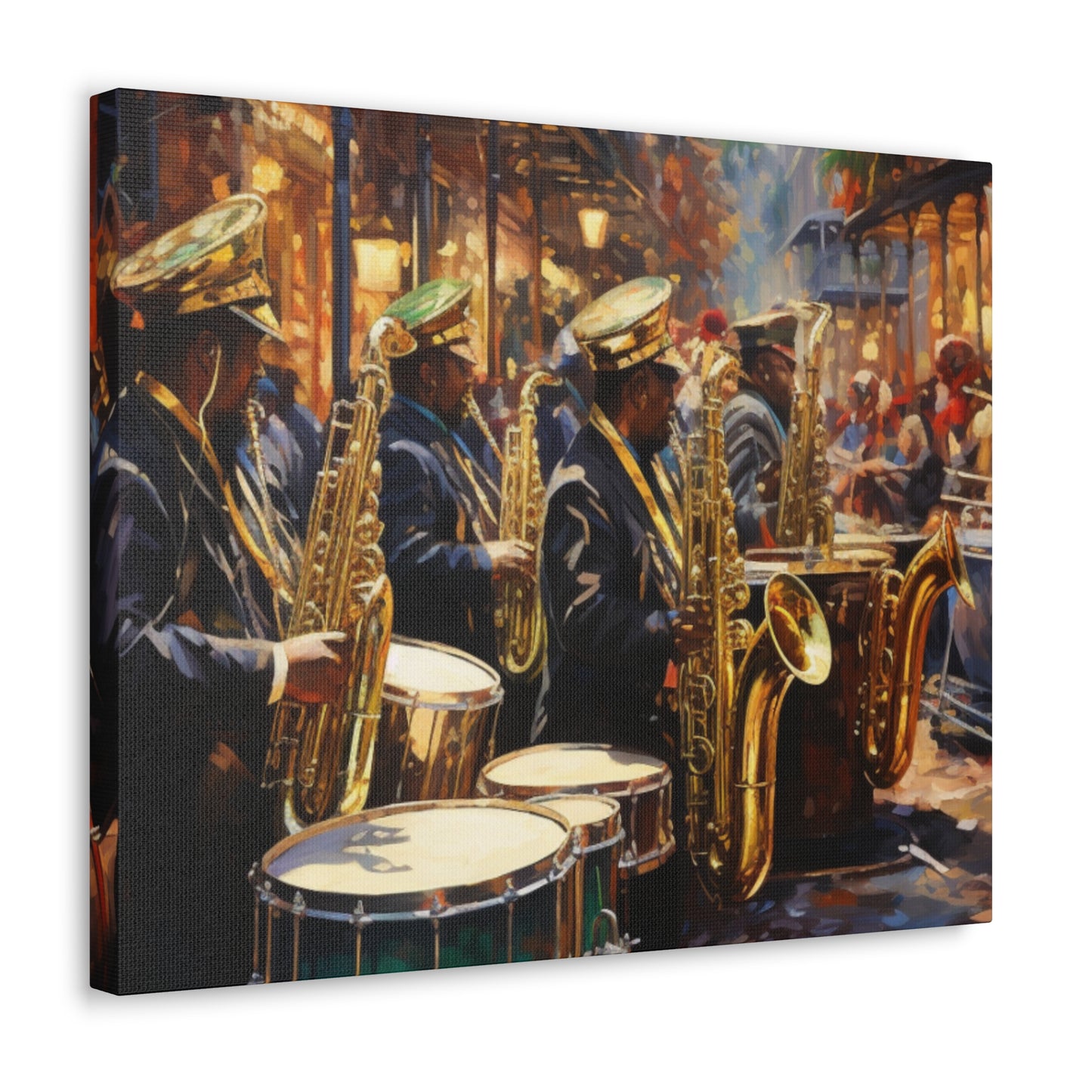 Mardi Gras Band Canvas Wrap