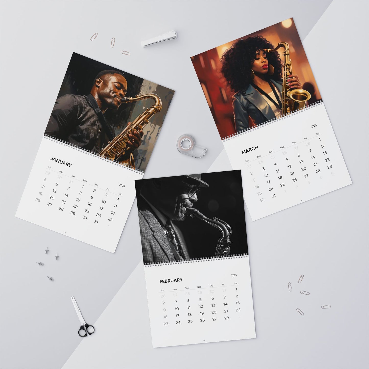 Jazz Wall Calendar (2025) | Jazz Calendar | Jazz | Black Art