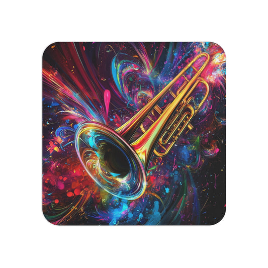 Colorful Jazzy Trombone Coasters (50, 100 pcs)