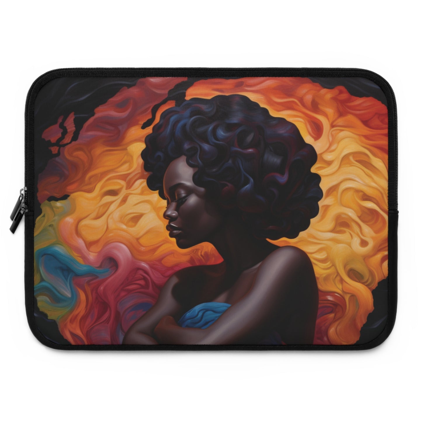 Colorful Black Queen Laptop Sleeve | Black Art | Black Woman Art | Black Woman