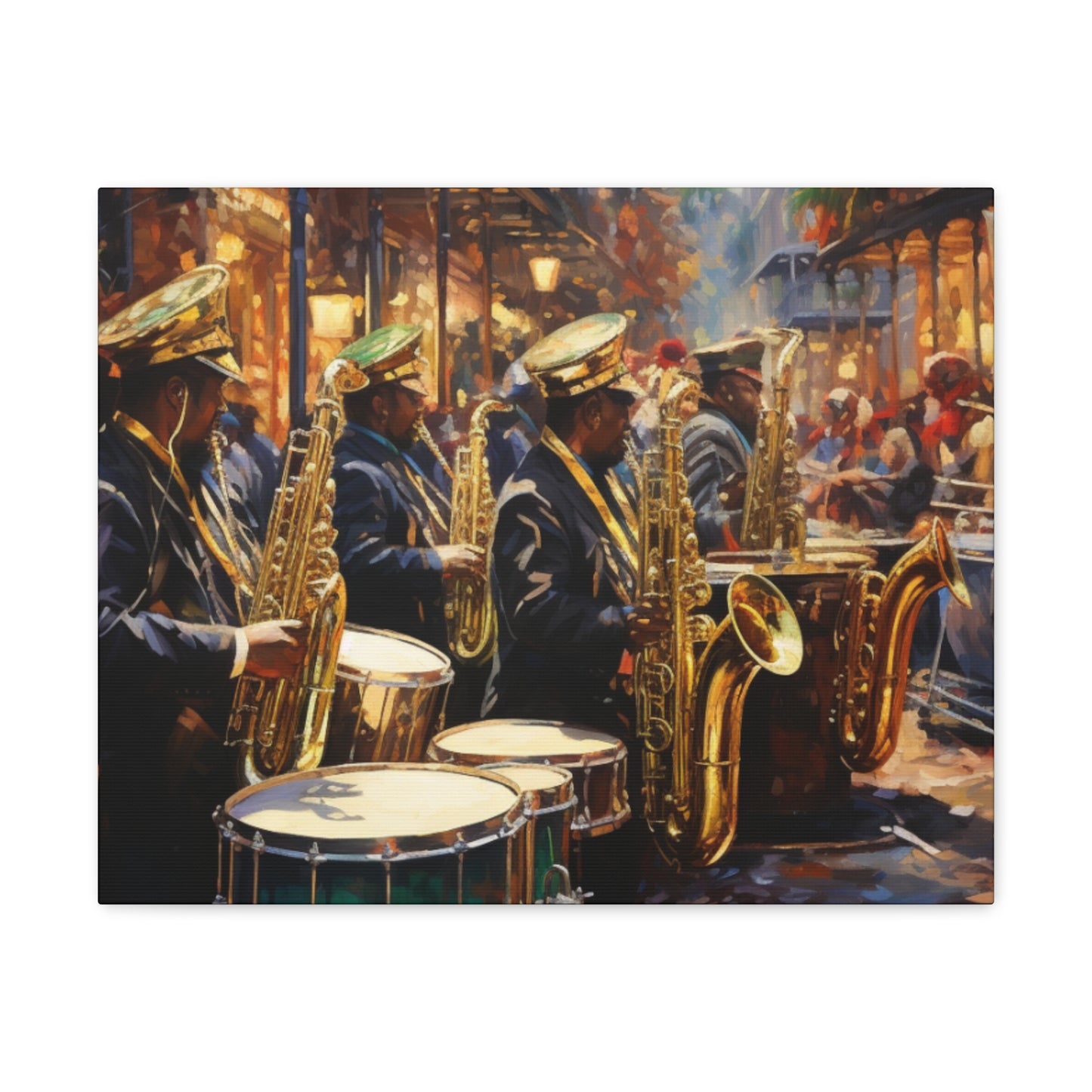 Mardi Gras Band Canvas Wrap