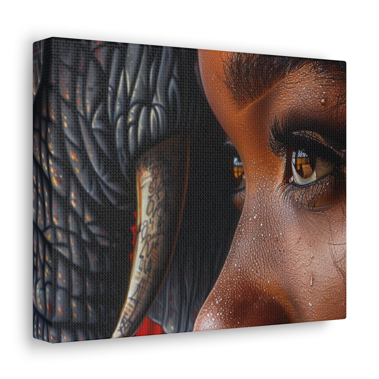 Elephant and a Diva Canvas Wrap