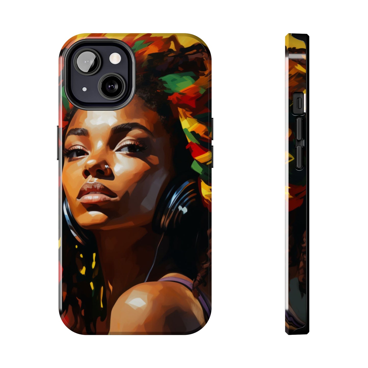 Beautiful Black Rasta Diva Tough Phone Case