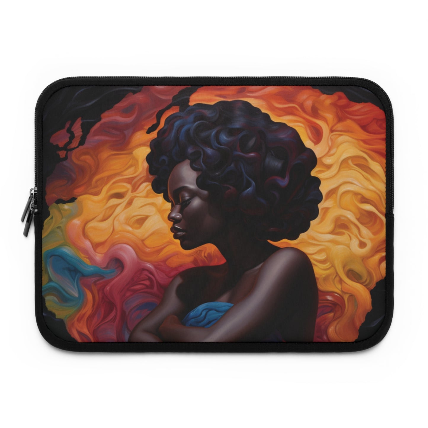 Colorful Black Queen Laptop Sleeve | Black Art | Black Woman Art | Black Woman