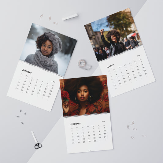 Resilience & Radiance: A Calendar of Black Queens Wall Calendar (2024) | Black Women | Black Art