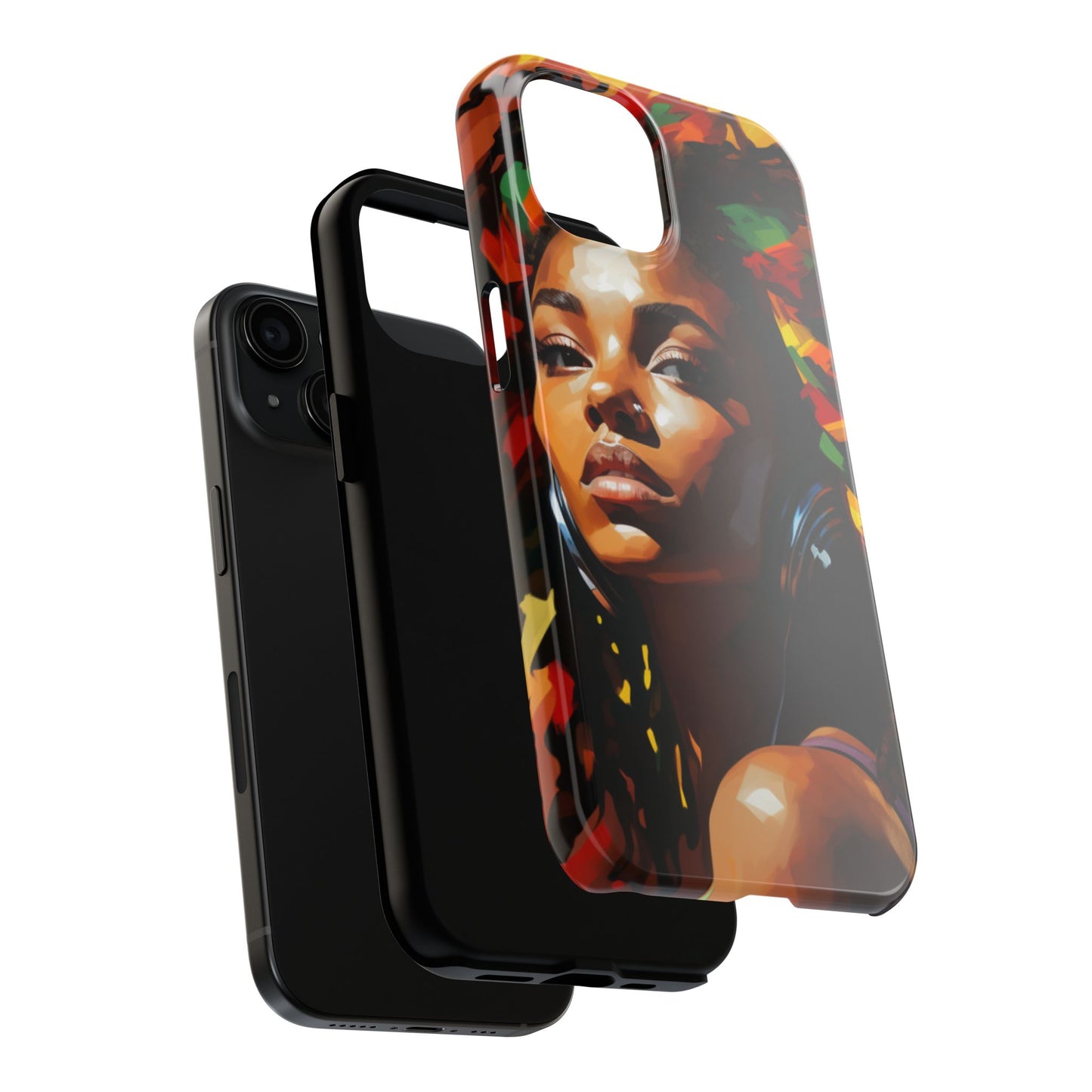 Beautiful Black Rasta Diva Tough Phone Case