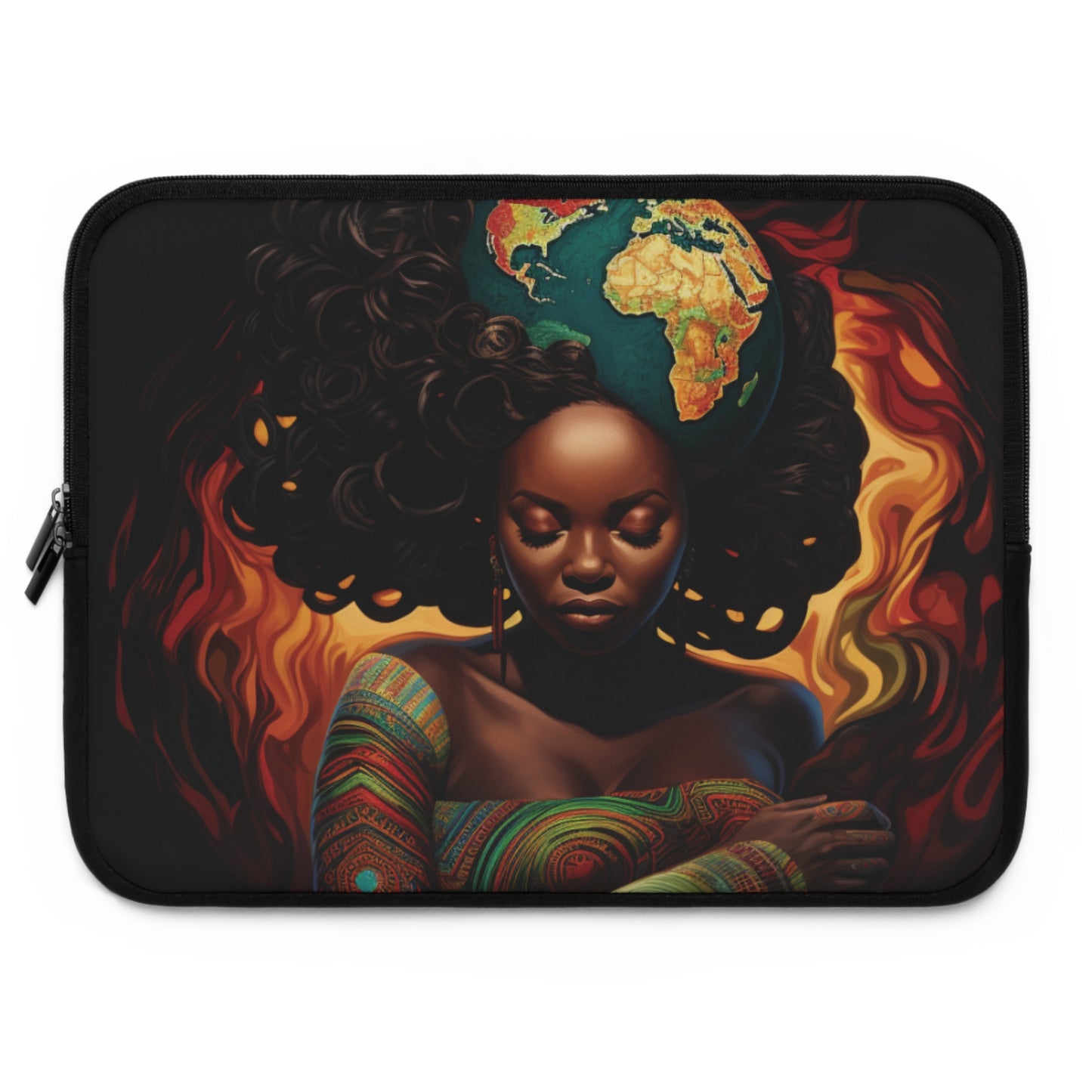 Colorful Black Queen Laptop Sleeve | Black Art | Black Woman Art | Black Woman