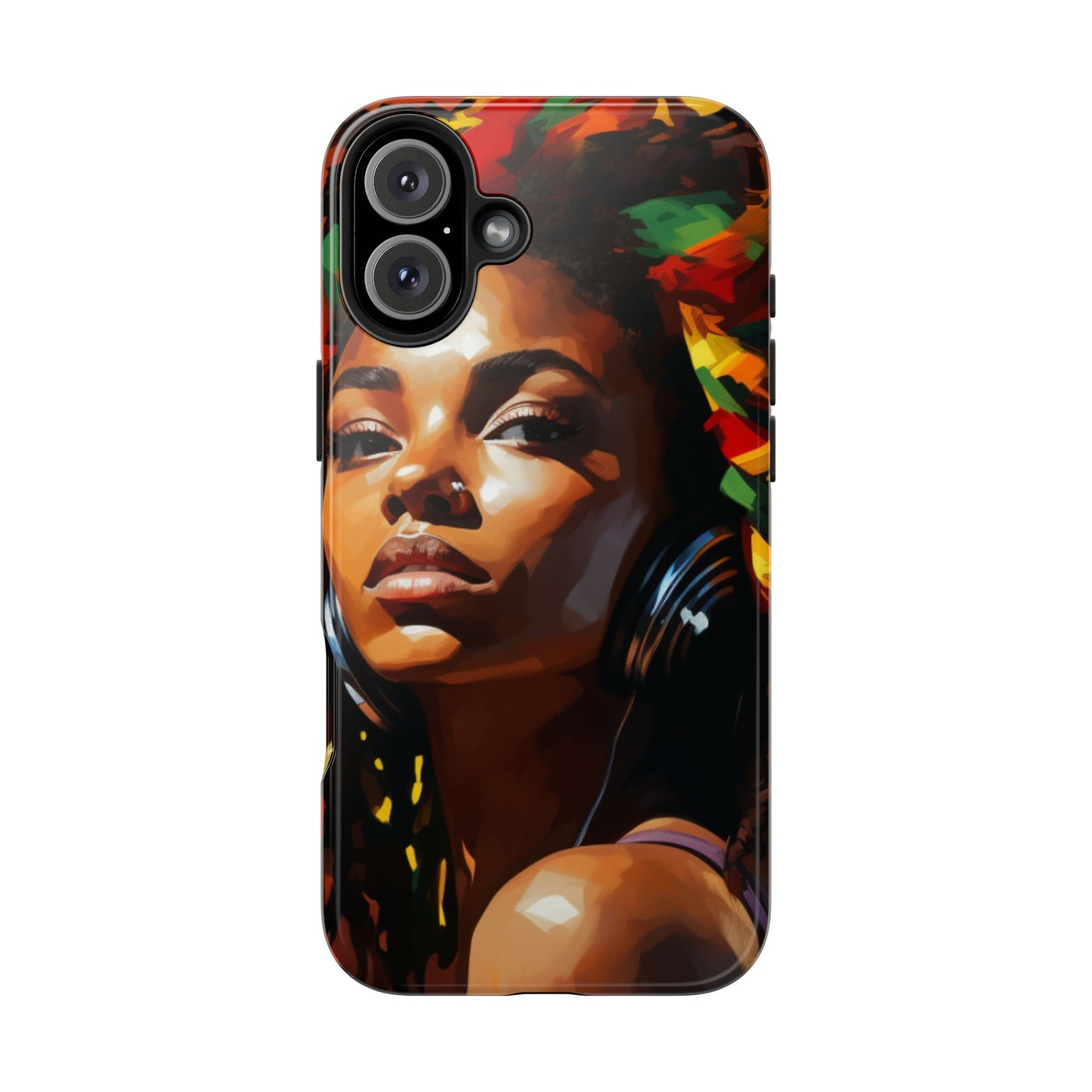 Beautiful Black Rasta Diva Tough Phone Case