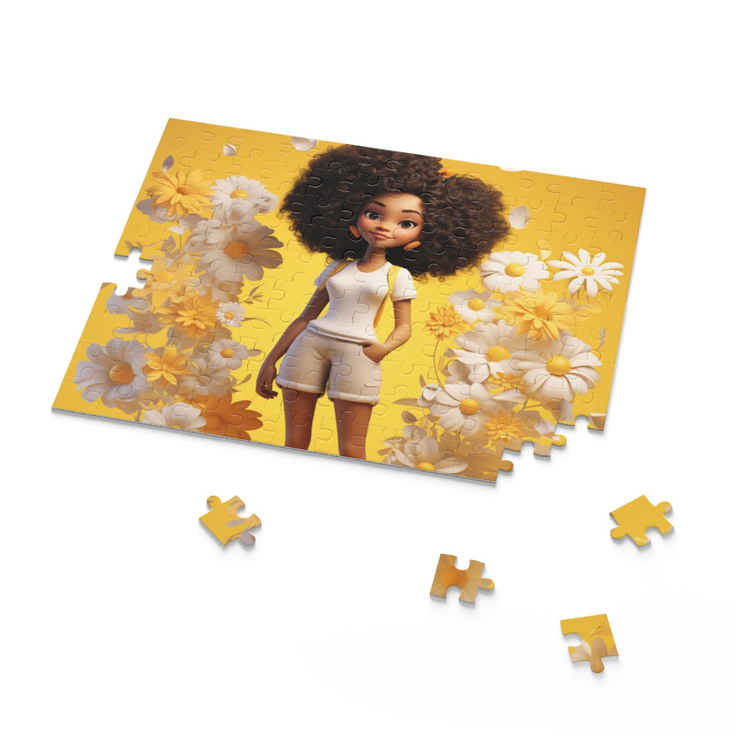 Beautiful Black Fairy (Yellow) Jigsaw Puzzle (120, 252, 500-Piece)