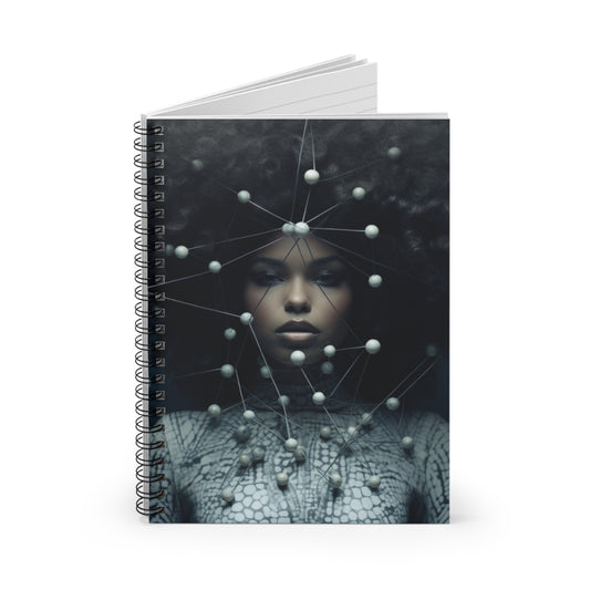 Futuristic Warrior Queen Spiral Notebook