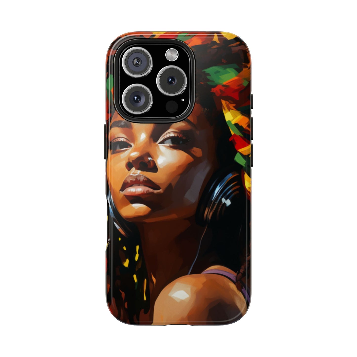 Beautiful Black Rasta Diva Tough Phone Case