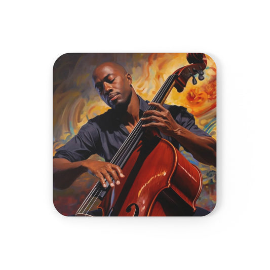 Melodic Strings Corkwood Coaster Set of 4