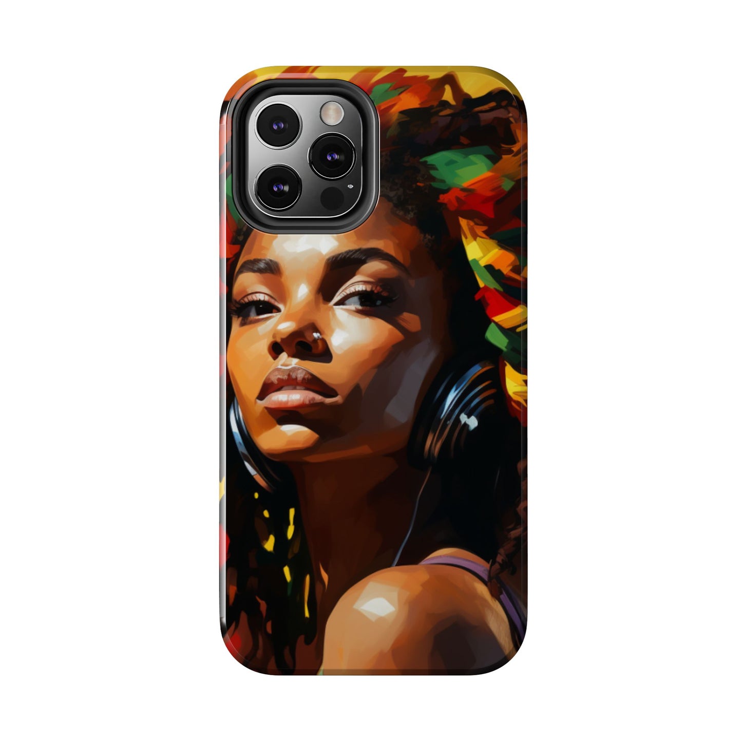 Beautiful Black Rasta Diva Tough Phone Case