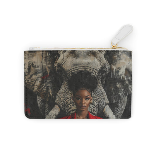 Red Diva and an Elephant Mini Clutch Bag