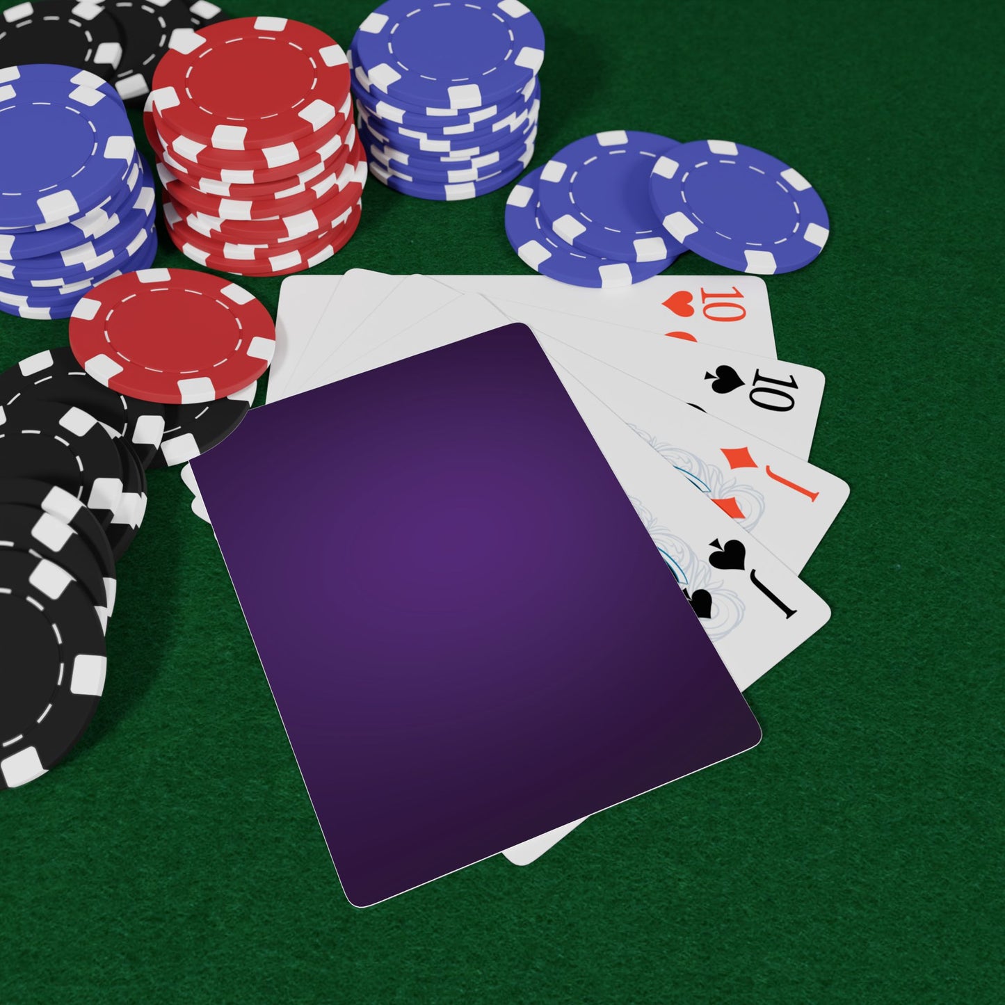 Purple Poker Playing Cards - Stylish Design for Card Games