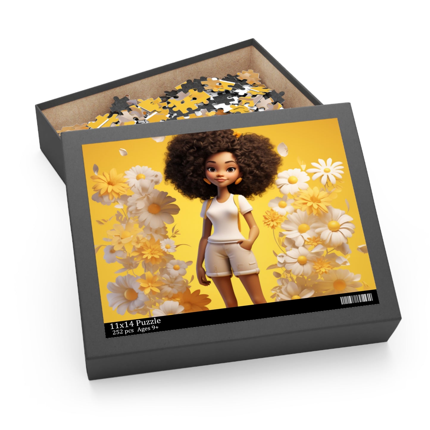 Beautiful Black Fairy (Yellow) Jigsaw Puzzle (120, 252, 500-Piece)