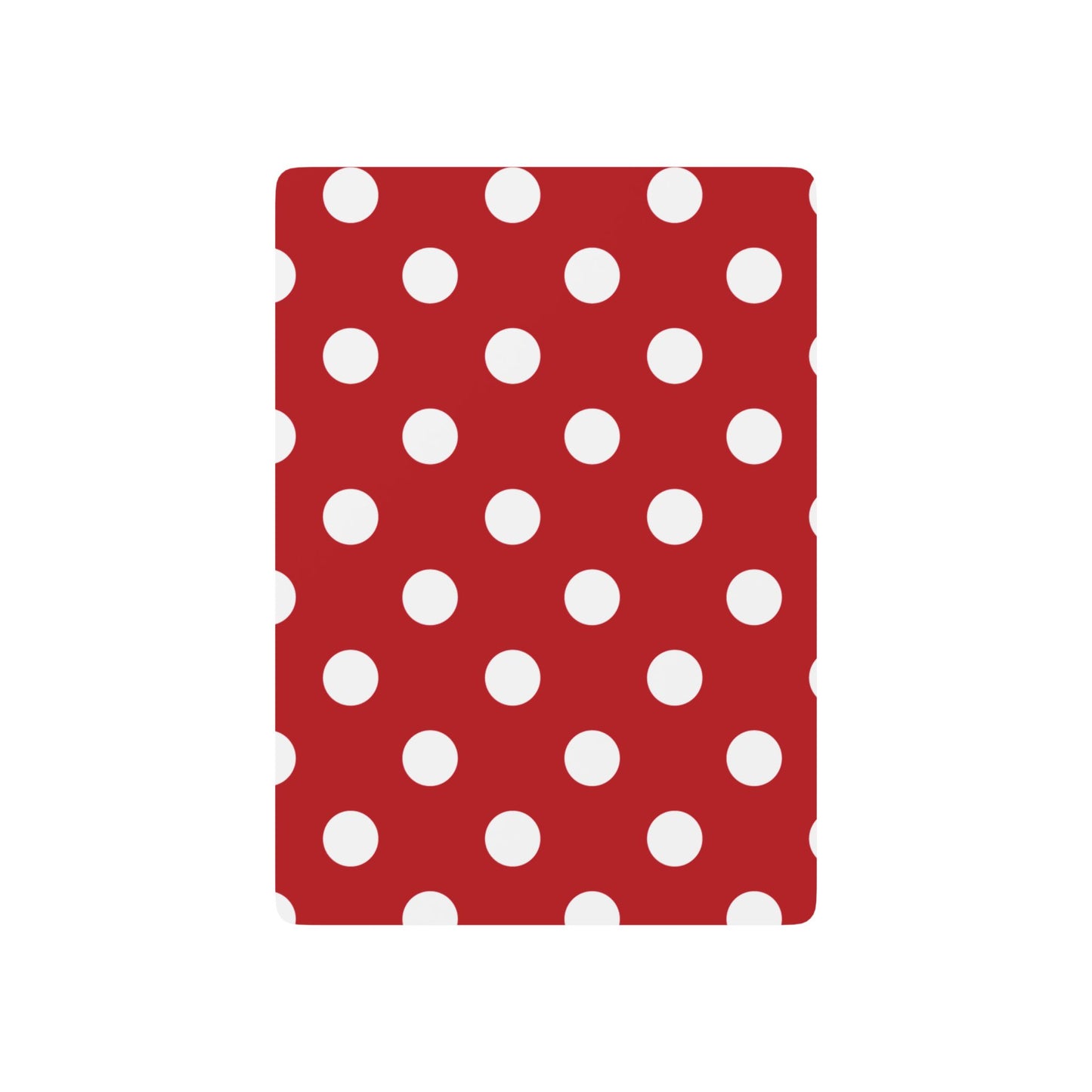 Red With White Polka Dots Poker Playing Cards - Stylish Design for Card Games