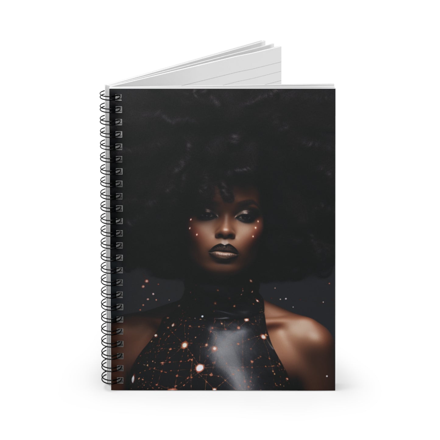 Futuristic Radiant Queen Spiral Notebook