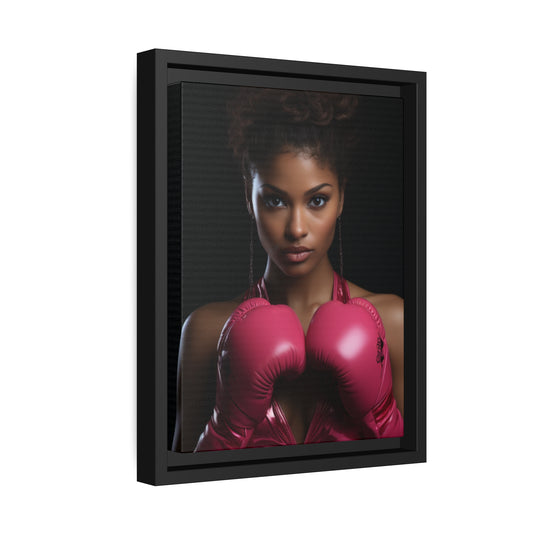 Breast Cancer Canvas With Black Frame