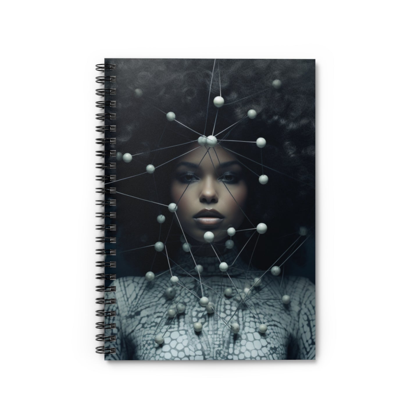 Futuristic Warrior Queen Spiral Notebook