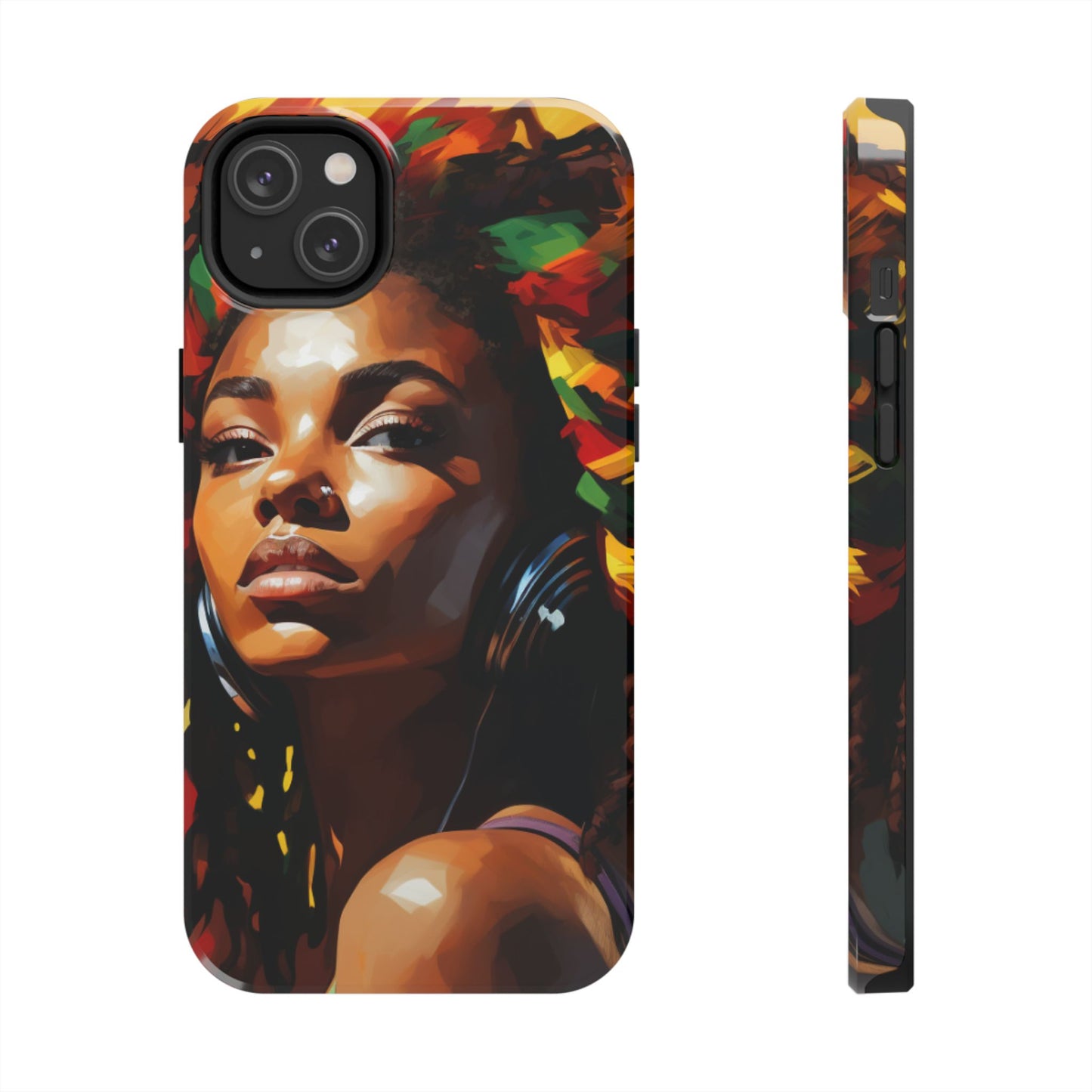 Beautiful Black Rasta Diva Tough Phone Case