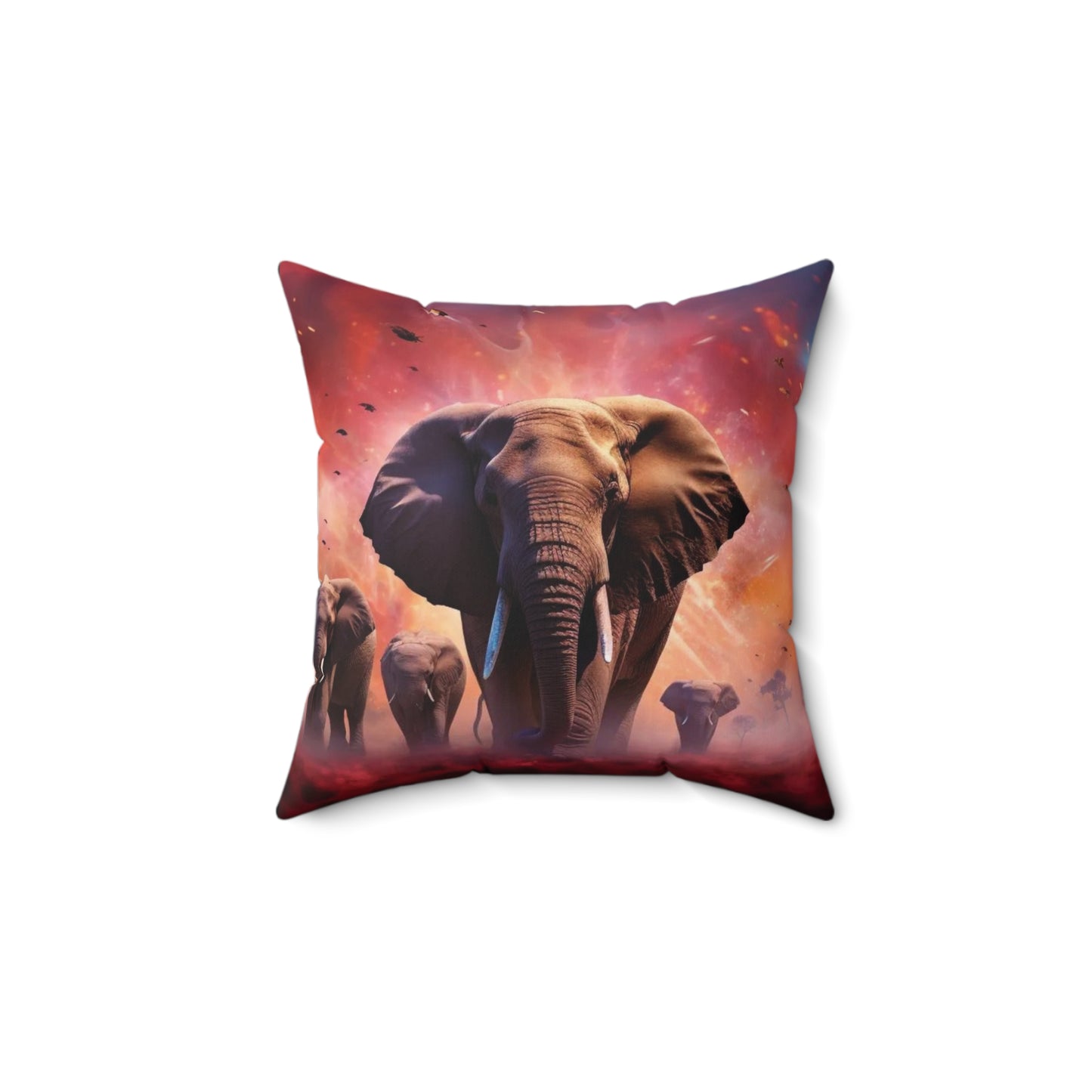 Elephant Parade Spun Polyester Square Pillow