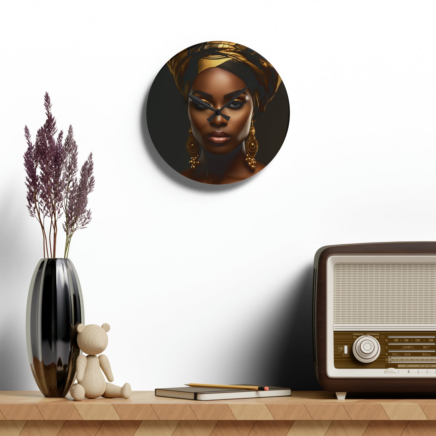 Ebony Expressions Acrylic Wall Clock