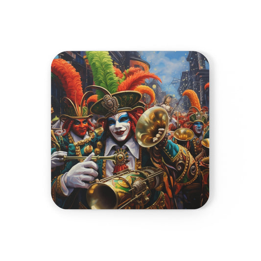 Bourbon Street Beat Corkwood Coaster Set of 4