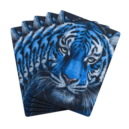 Blue Tiger Elegant Poker Playing Cards - Stylish Design for Card Games