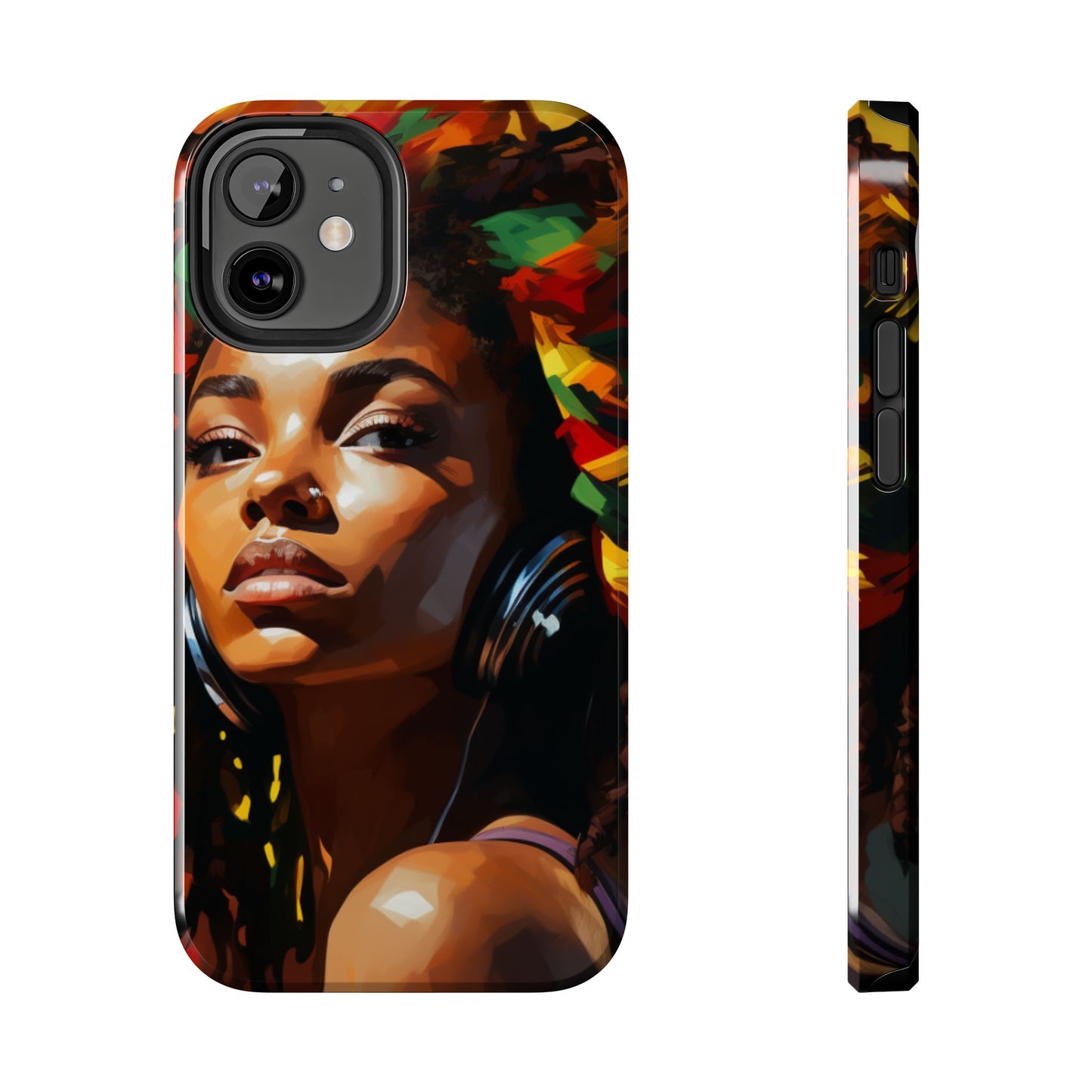 Beautiful Black Rasta Diva Tough Phone Case