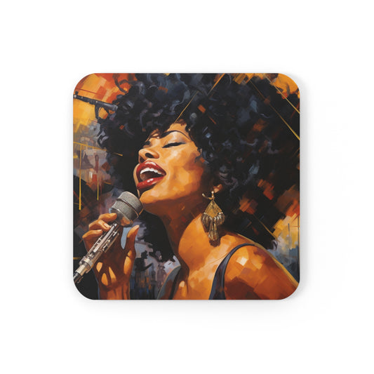 Jazzy Solo Corkwood Coaster Set of 4