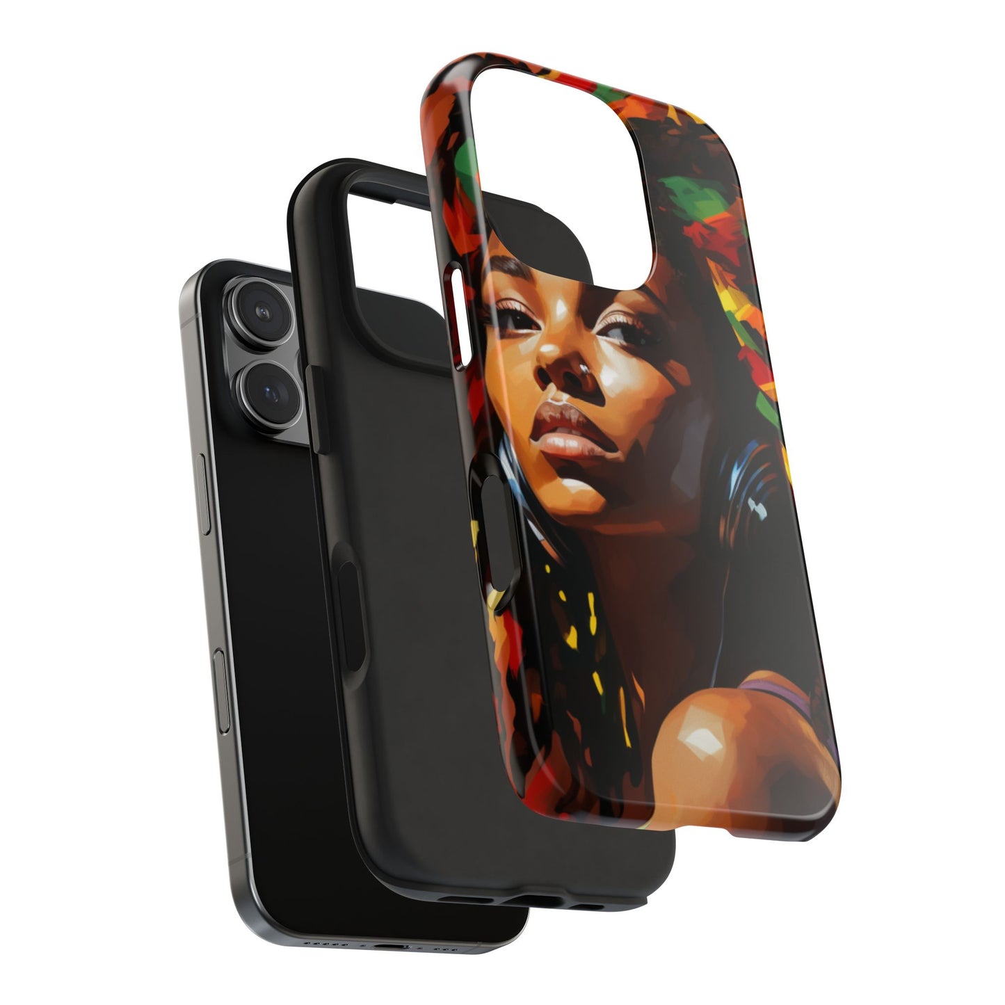 Beautiful Black Rasta Diva Tough Phone Case