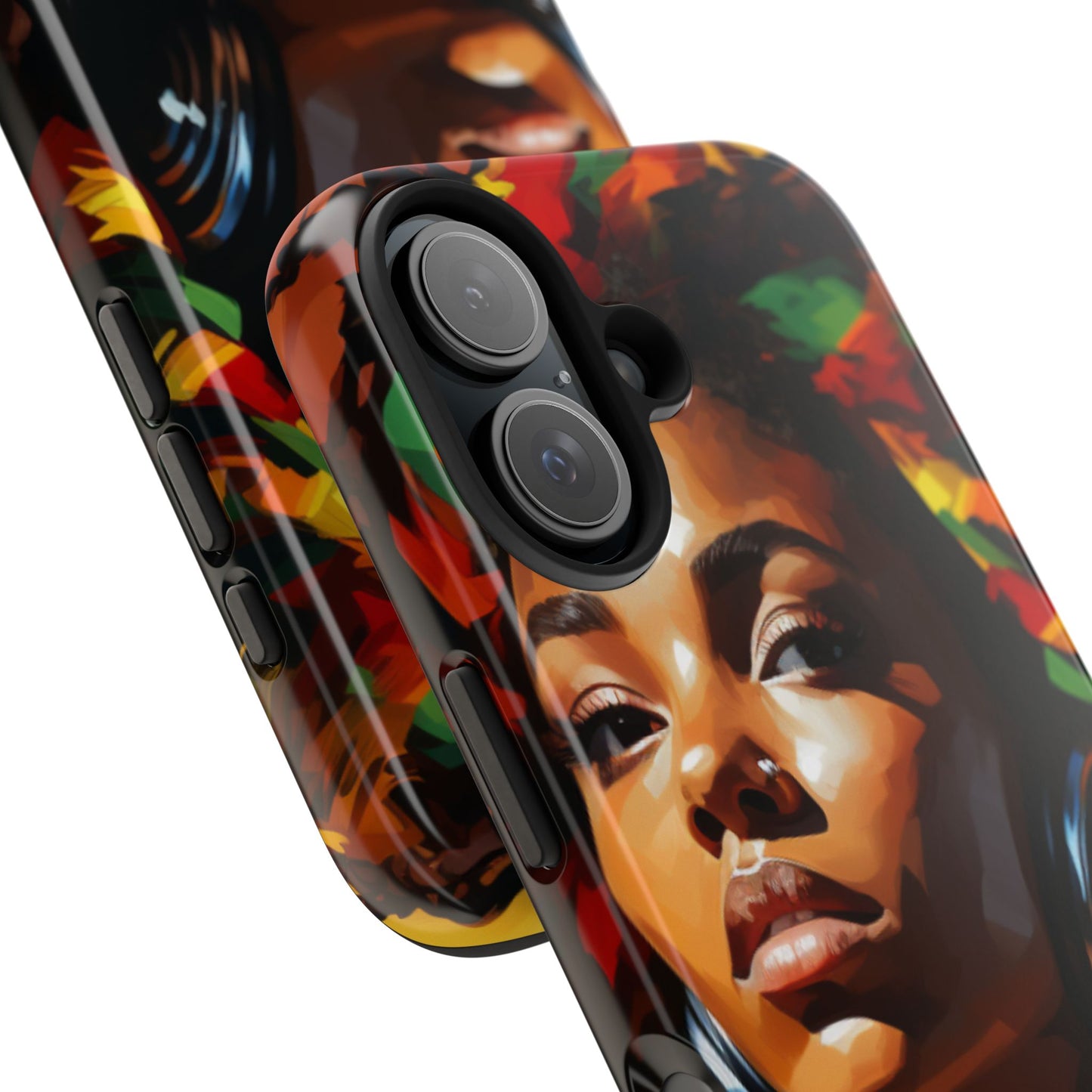 Beautiful Black Rasta Diva Tough Phone Case