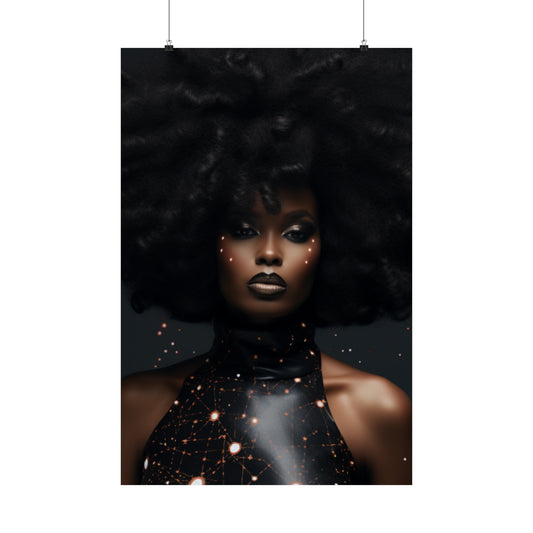 Futuristic Radiant Queen Vertical Poster