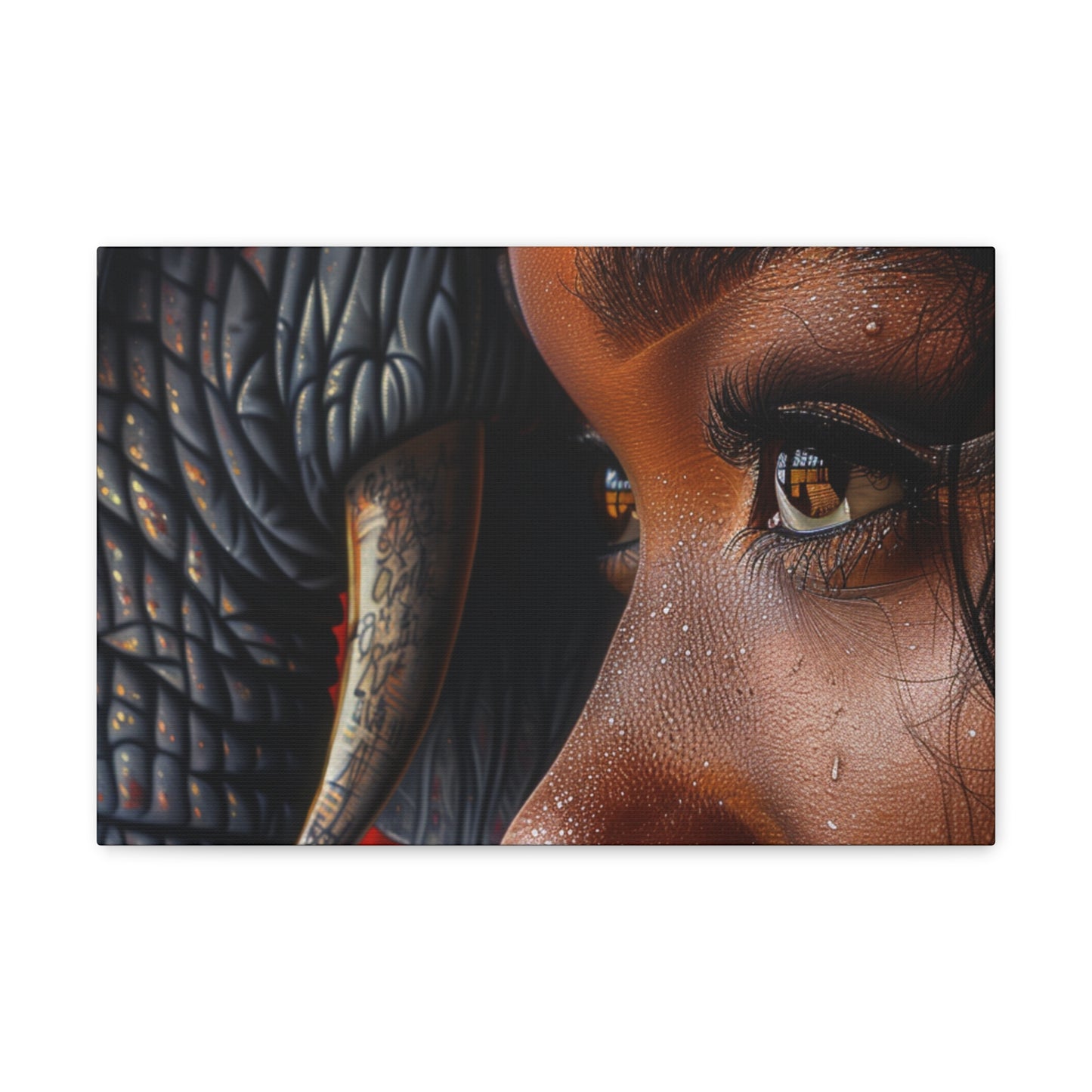 Elephant and a Diva Canvas Wrap